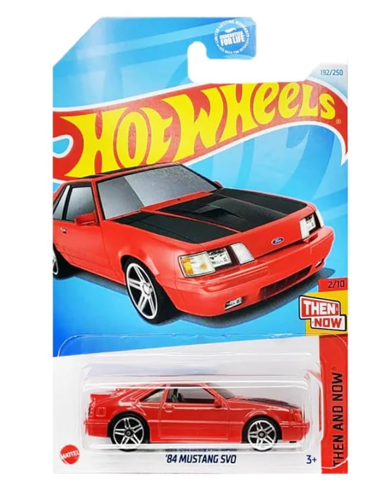 Amazon.com: Hot Wheels '84 Mustang SVO (Red) Then and Now 2